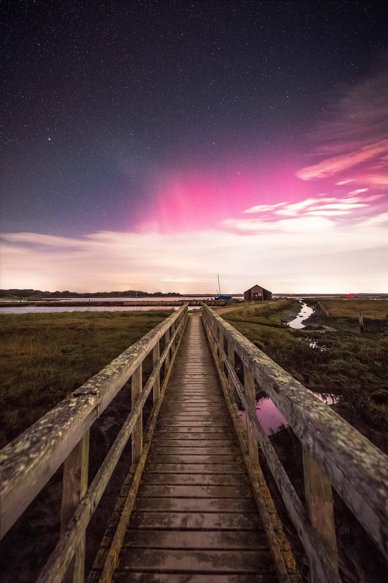 The Northern Lights Over Newtown Nature Reserve