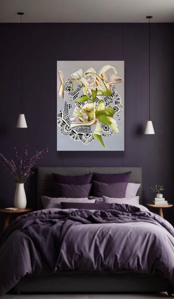 Lilies on Lace.