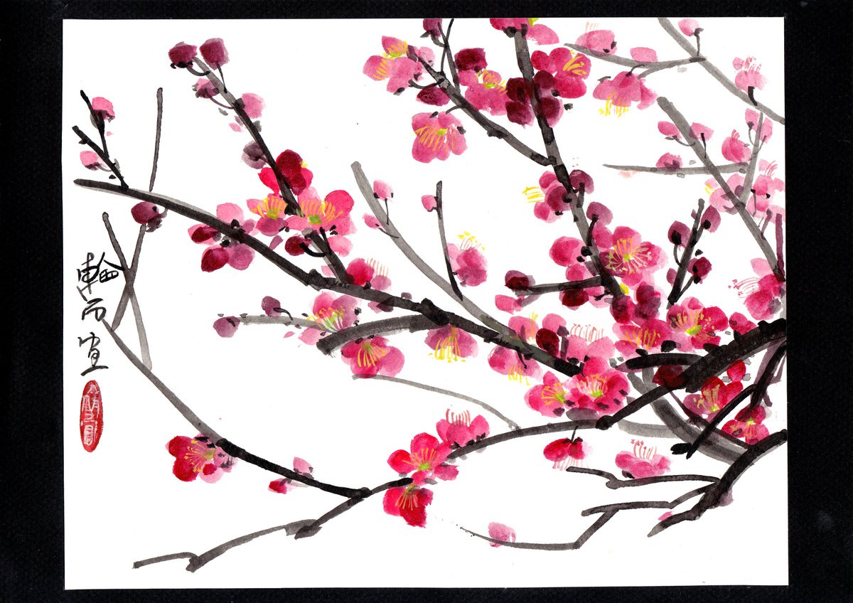 Blooming Plum Tree (Saku ume no ki) by Anastasia Terskih