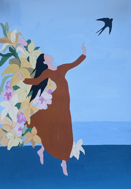 Girl with a Swallow