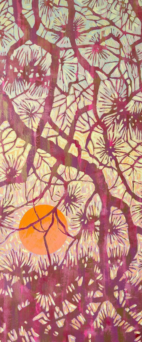 Coniferous Branches at Sunset by Ekaterina Prisich