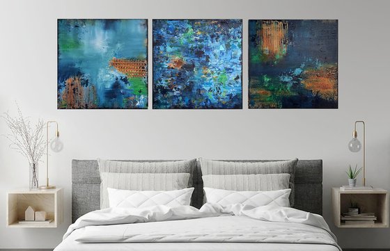 Midnight River II Triptych