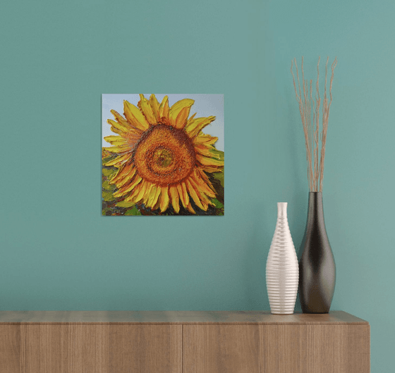 Sunlit sunflower