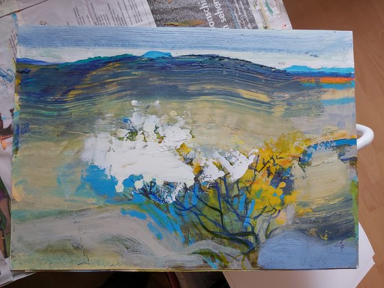 Landscape with flowers