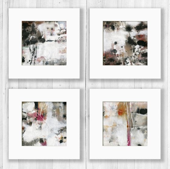 Abstract Composition Collection 8 - 4 Abstract Paintings by Kathy Morton Stanion