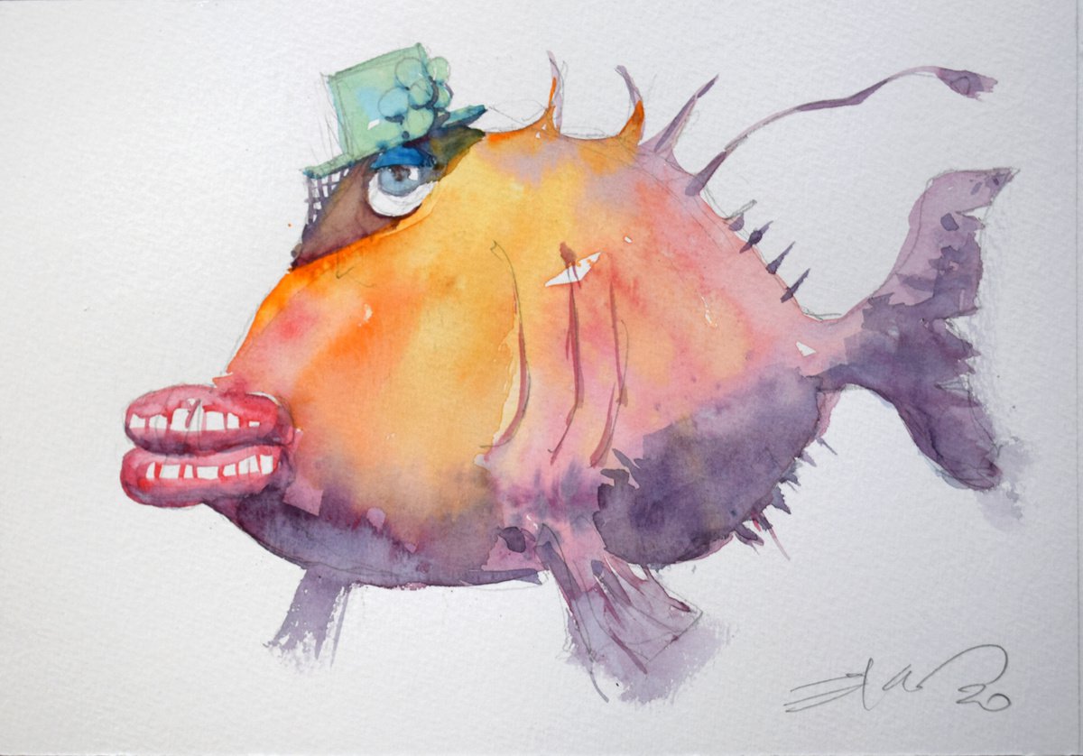 Celeb fish Lovelace by Goran Zigolic Watercolors
