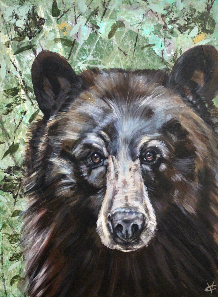 Animal Painting By Victoria Coleman, 18 X 24", My Neck Of The Woods, Original Artwork