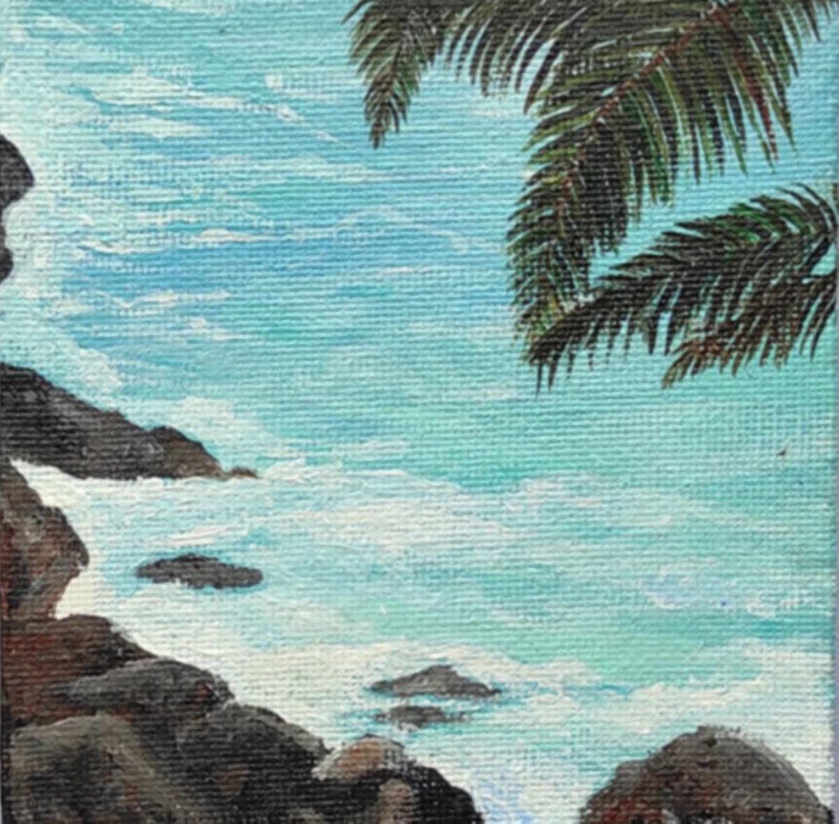 The Sea Soul, Original Acrylic Painting, Free Shipping by Kashika