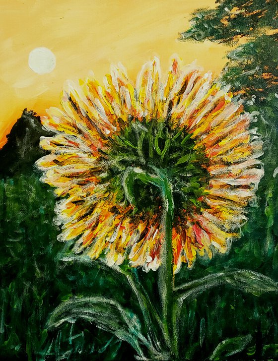 Sunflowers With 1 Brush