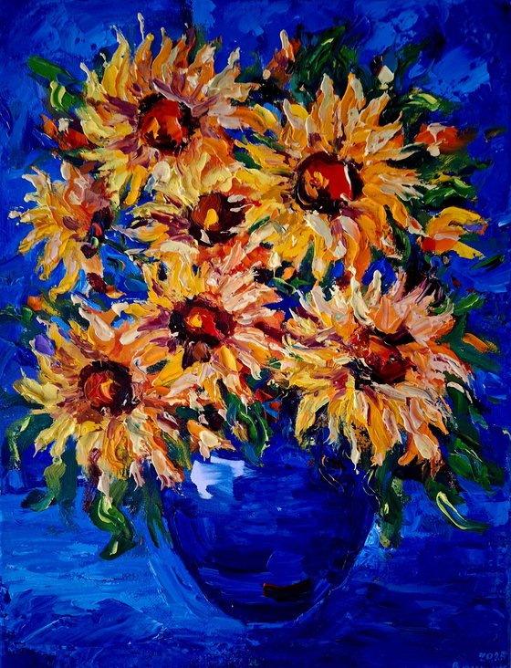 Still life with sunflowers