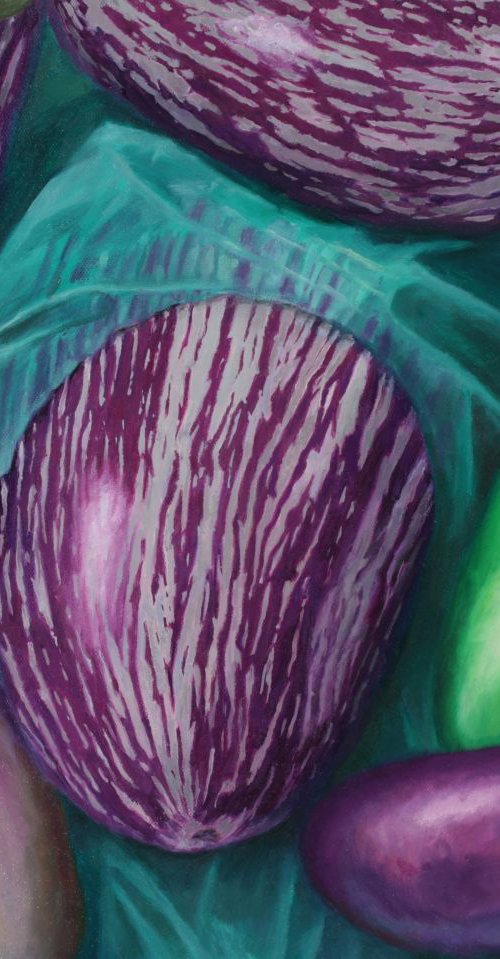 Purple Eggplants by Douglas Newton