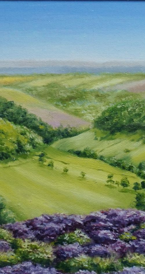 Horcum Heather   10x8 by Jayne Farrer