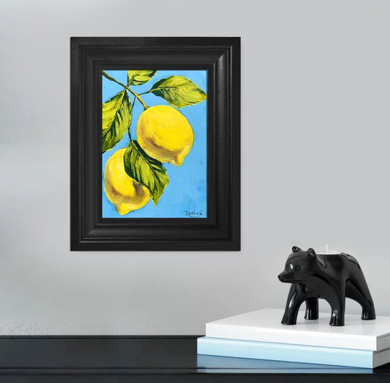 Lemons – framed original painting