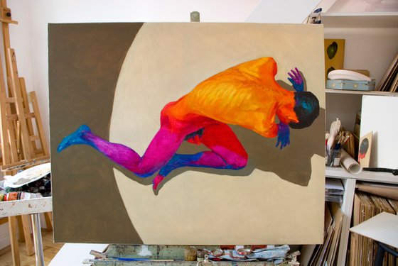 expressionist pop nude man