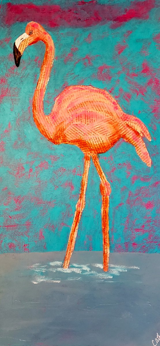 Impressionistic Animal Painting By Cathy Maiorano, 15 X 30, Frenchie, Original Artwork