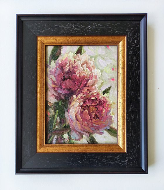 Pink purple peonies