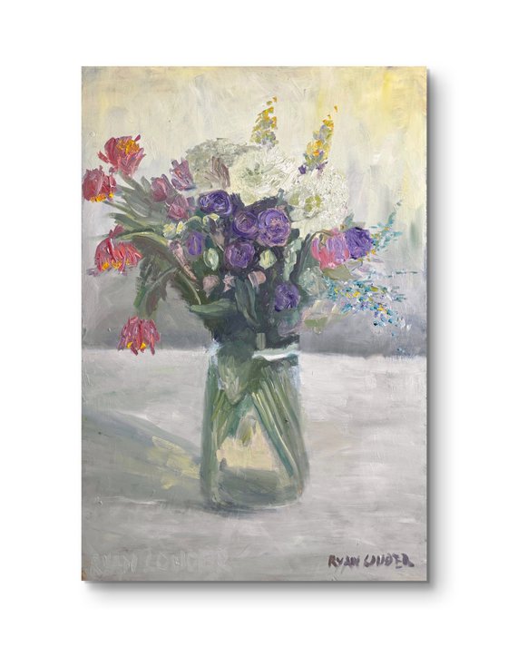 Flowers On A White Table