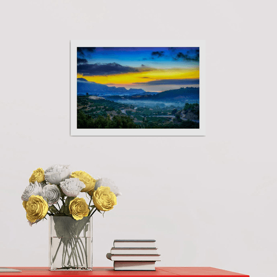 Blue Sunrise in Spain. Limited Edition 1/50 15x10 inch Photographic Print