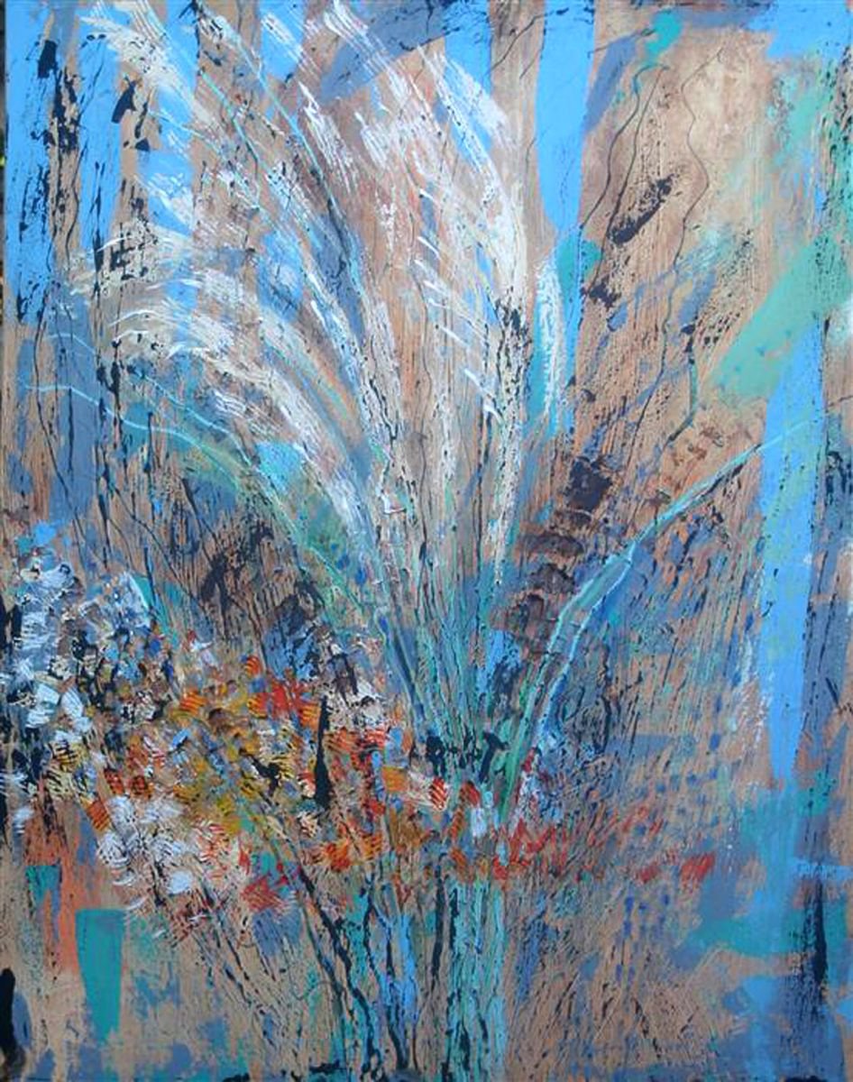 Wetlands Grasses with Butterflies by M Brick