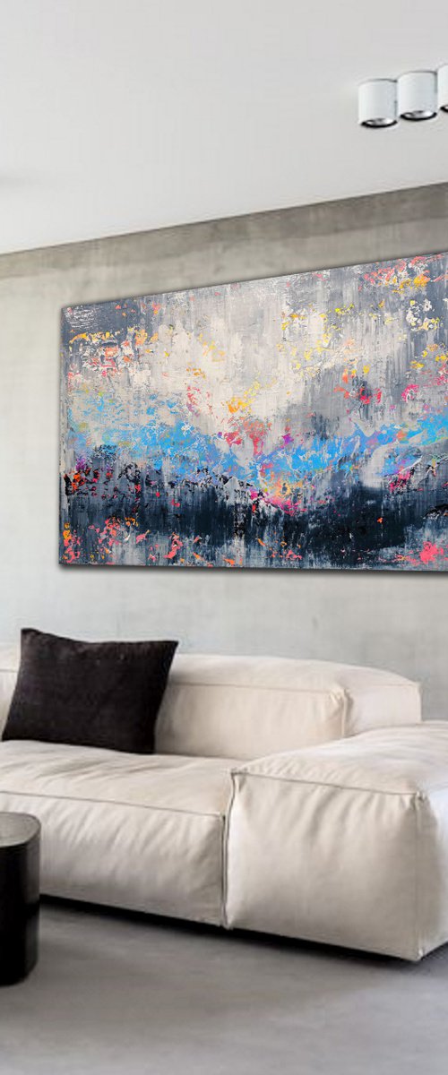 160x120cm. / abstract painting / Abstract 1190 by Alex Senchenko