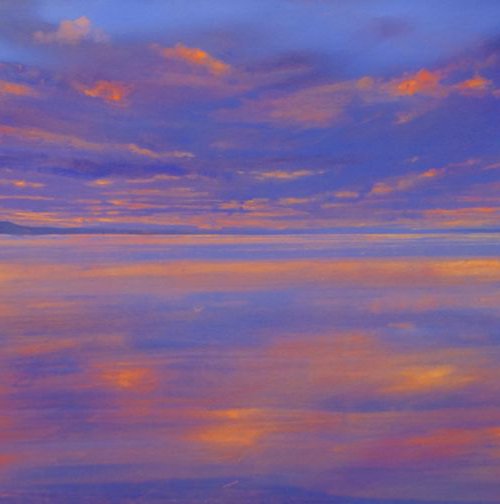 SUNSET SEA X. 100x42cm by Rafael Carrascal