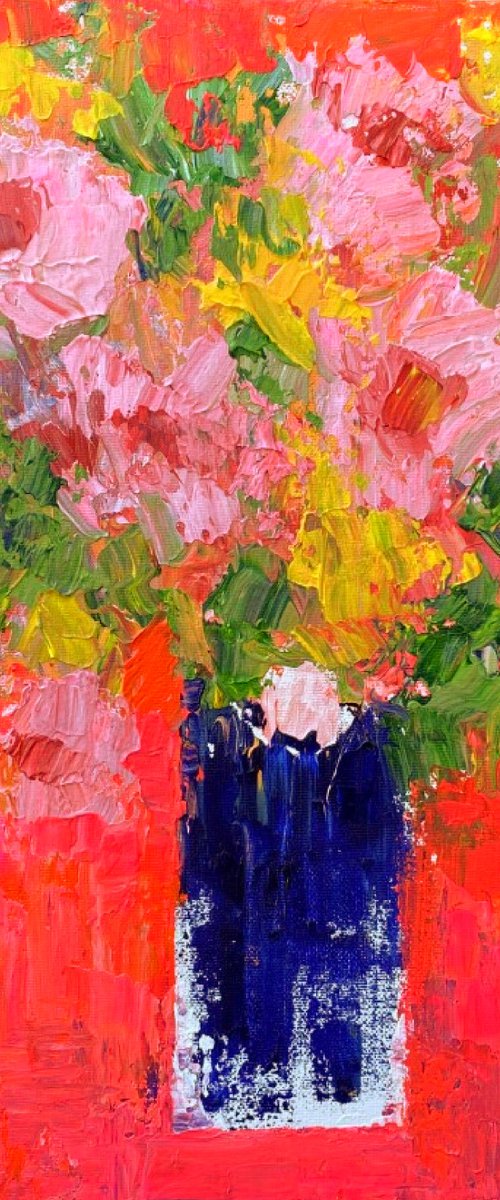 Summer Bouquet on Pink by Jan Rippingham