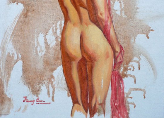Oil painting art sexy naked girl #16-10-5-02