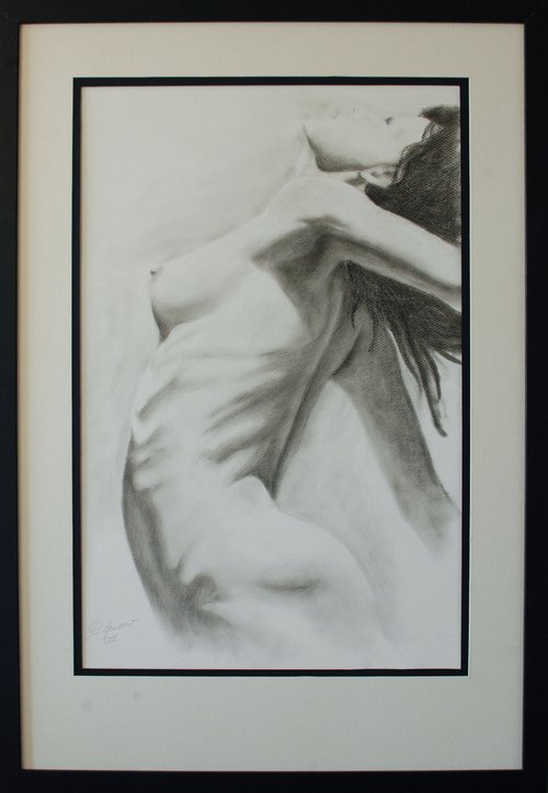 Nude study. Charcoal drawing. by Rumen Spasov