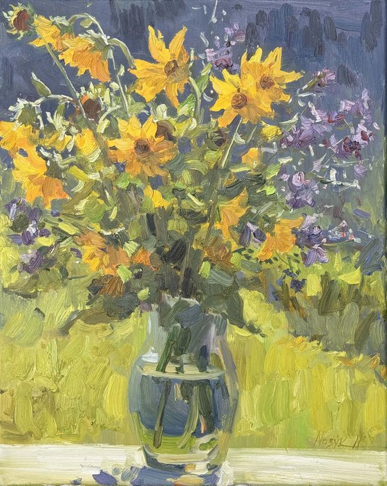 Wild Flowers litted by morning light