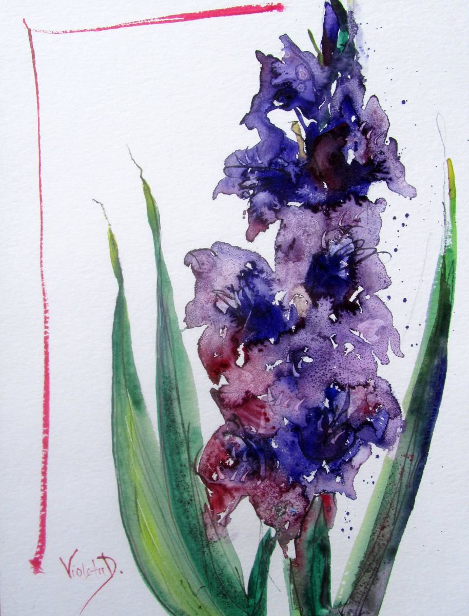 Gladiolus 2 by Violeta Damjanovic-Behrendt