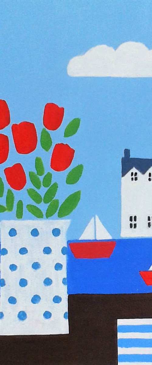 Two Red Boats by Jan Rippingham