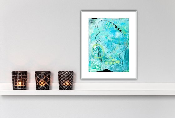 Je n'y peux rien - Original abstract painting on MDF panel - One of a kind