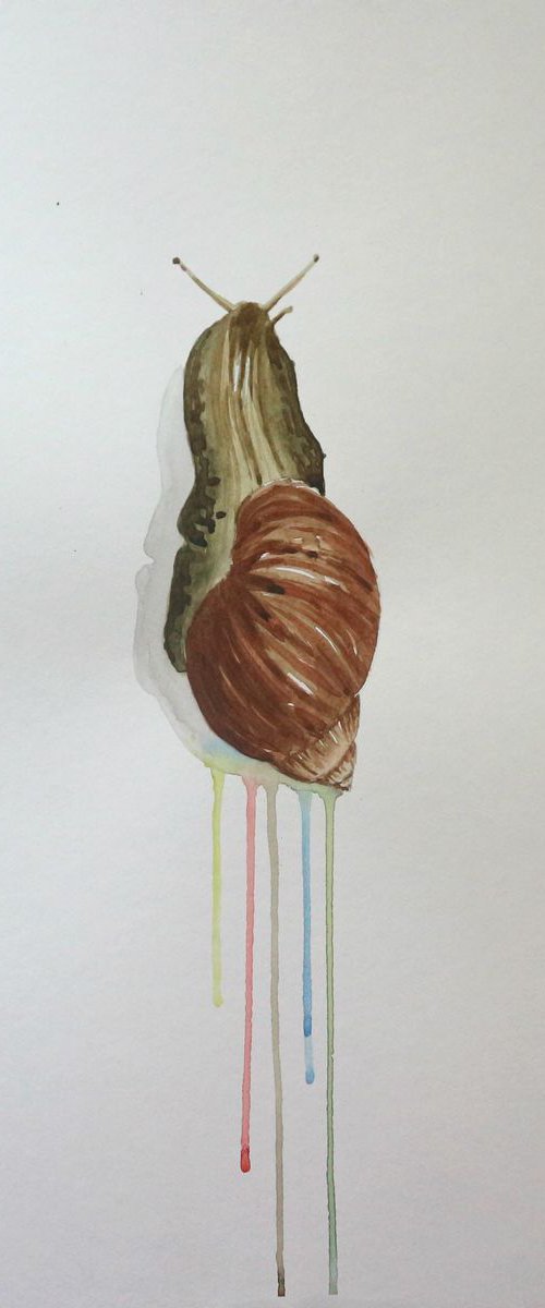 Slow But Confident (2019) Watercolor  42 * 30cm by Eugene Gorbachenko