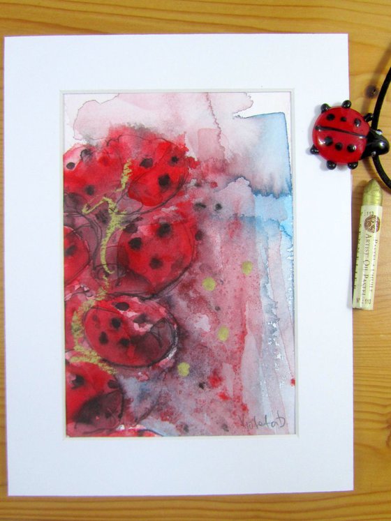 Abstract Lady Bugs 4