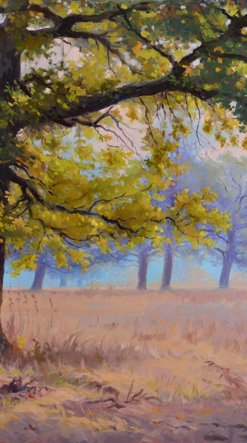 Autumn in an oak grove by Ruslan Kiprych