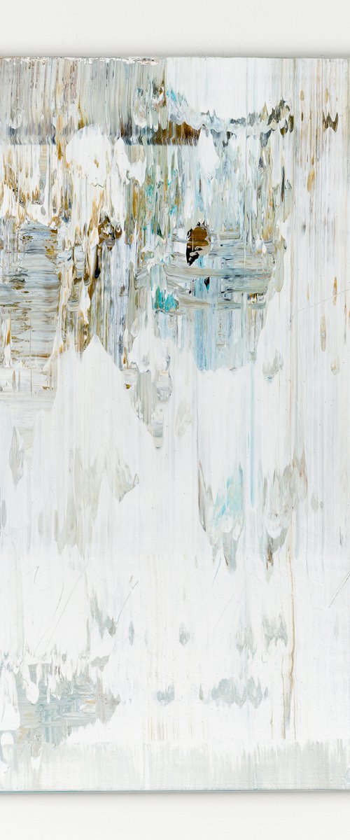 White abstract painting ZS887 by Radek Smach