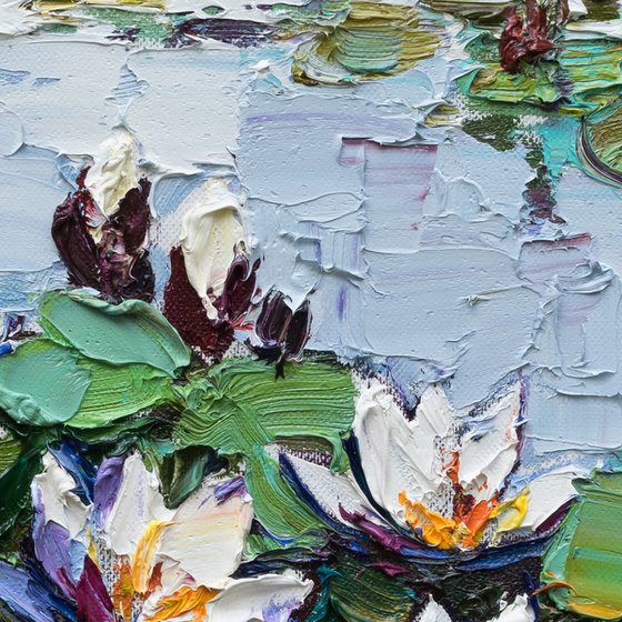 Water lily -  Original Oil painting