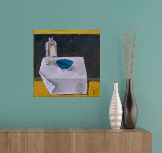 Still life with blue bowl