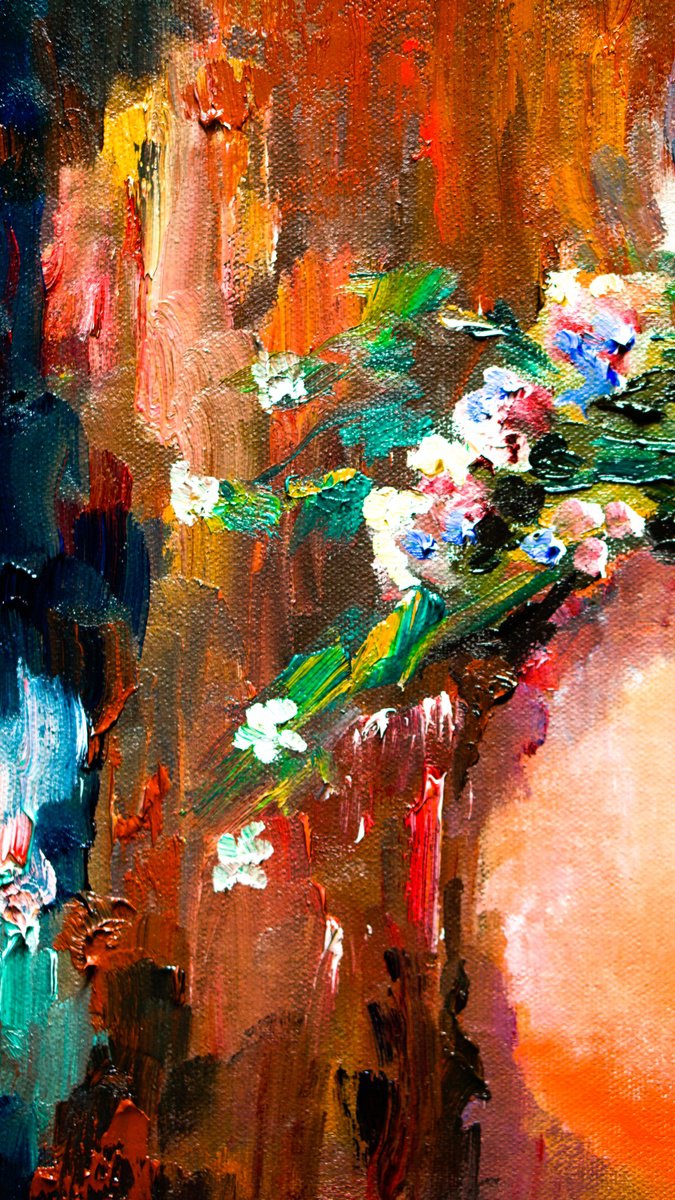 Impressionistic Portrait Oil Painting By Pavel Filin, 14 X 20", The Passing Summer, Original Artwork