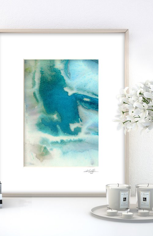 A Soft Prayer 6 - Watercolor Abstract Painting in mat by Kathy Morton Stanion by Kathy Morton Stanion