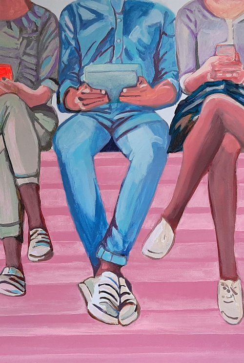 Conversation / 101 X 65 cm by Alexandra Djokic
