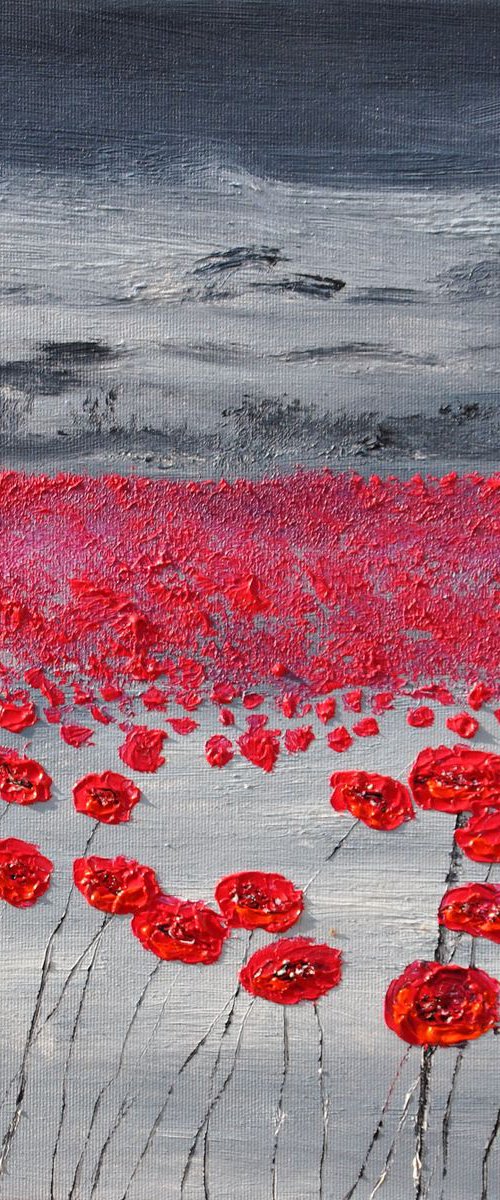 Poppies In The Rain 1 by Daniel Urbaník