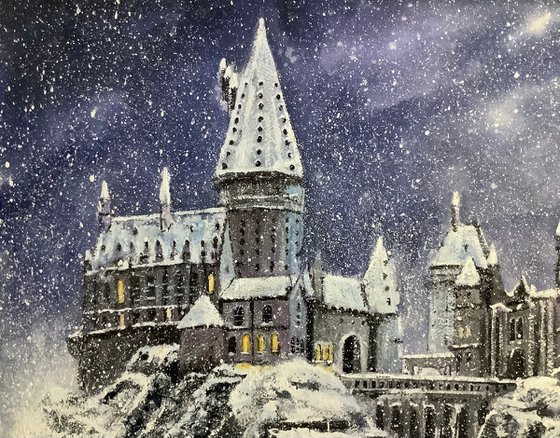 Hogwarts in the snow