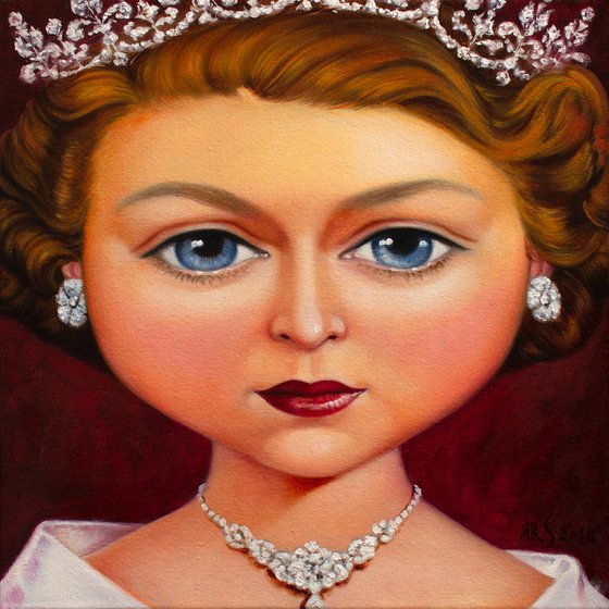 HM QUEEN ELIZABETH II by Yaroslav Sobol - original oil painting