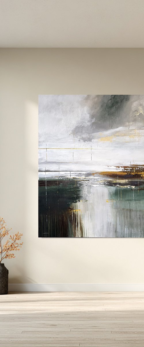 Emerald Divide. golden accents by Tatiana Malinovscaia