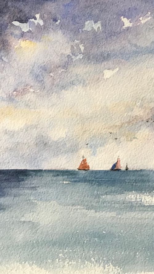 Sailing home before the storm by Brian Tucker