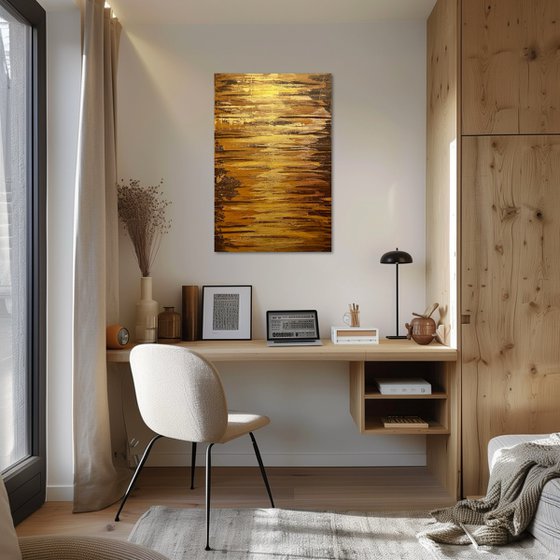 Golden Fire 90x60x2 cm