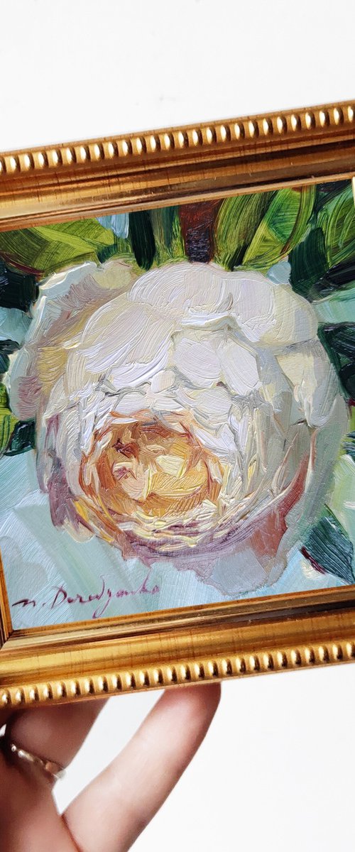 Rose painting by Nataly Derevyanko