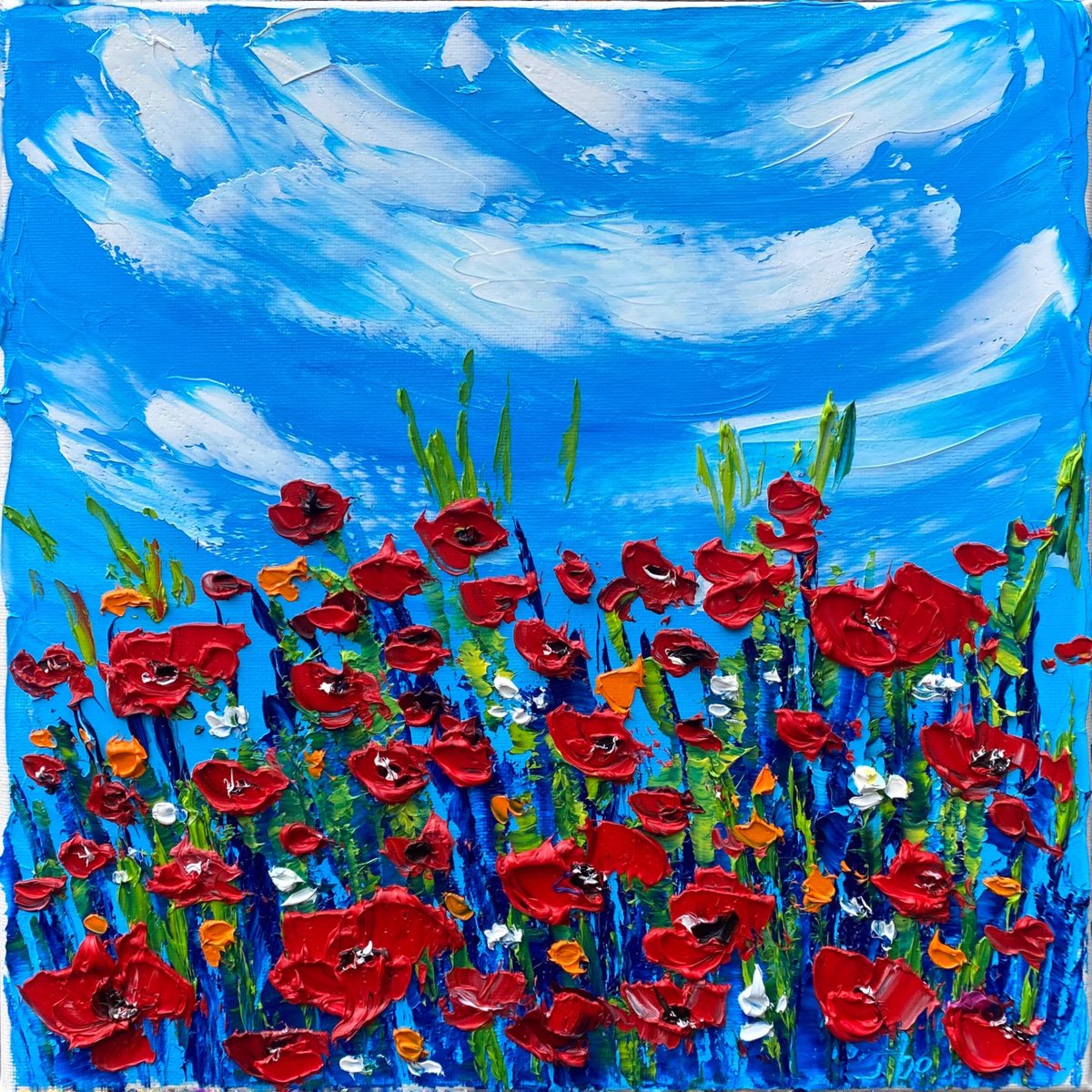 Red poppies at the meadow by Oksana Fedorova