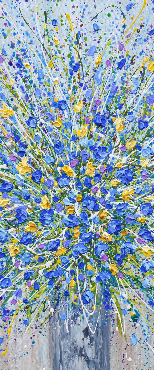 Bouquet of blue flowers by Olga Tkachyk